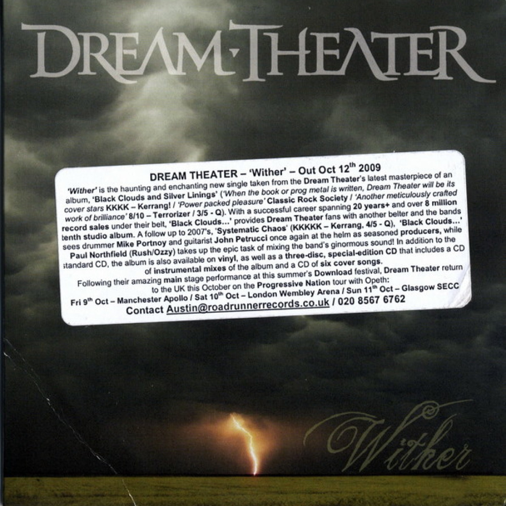 Dream theatre слушать. Wither Dream Theater. Dream Theater обложки альбомов. Dream Theater дискография. Dream Theater Black clouds Silver linings.